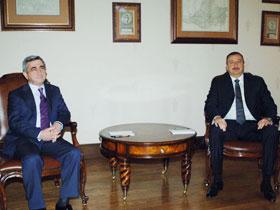 Состоялась встреча президента Азербайджана Ильхама Алиева и президента Армении Сержа Саргсяна