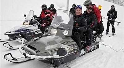 Президенты Азербайджана и России покатались на лыжах